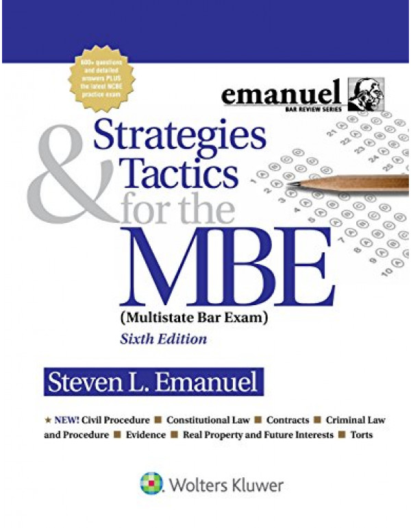 Strategies tactics MBE By Steven L. Emanuel (1454873124) (9781454873129)